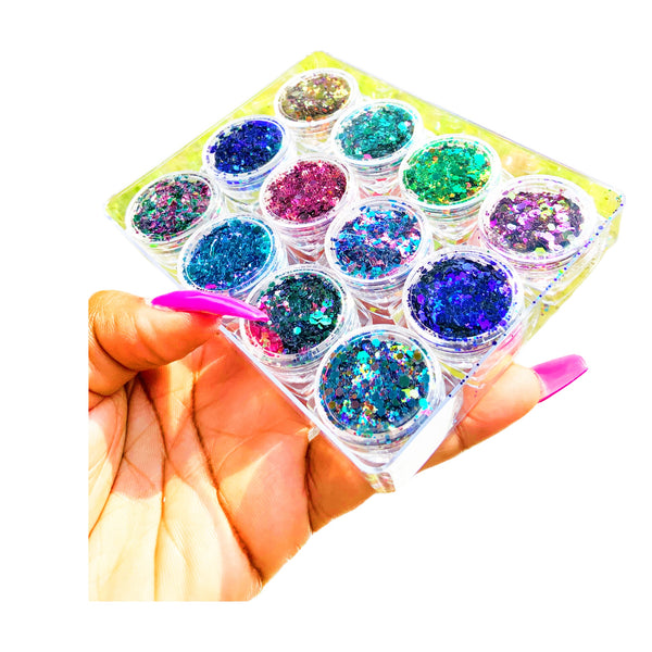 Chrome Galaxy Glitter          Set of 12