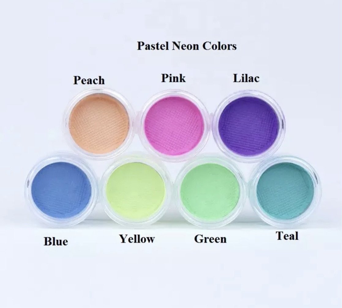 UV Neon Pastel Liner 7 Color Collection Water Activated